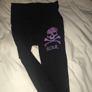 Lululemon Black Skull SoulCycle Legging